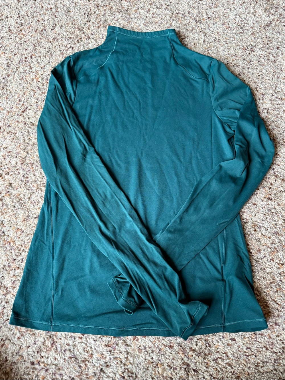 Women's Teal Long-Sleeve Mock Neck Sweater